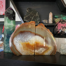 Load image into Gallery viewer, Small Tan Agate Book Ends
