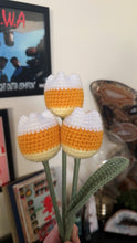 Load image into Gallery viewer, Candy Corn Tulips - Crochet Bouquet
