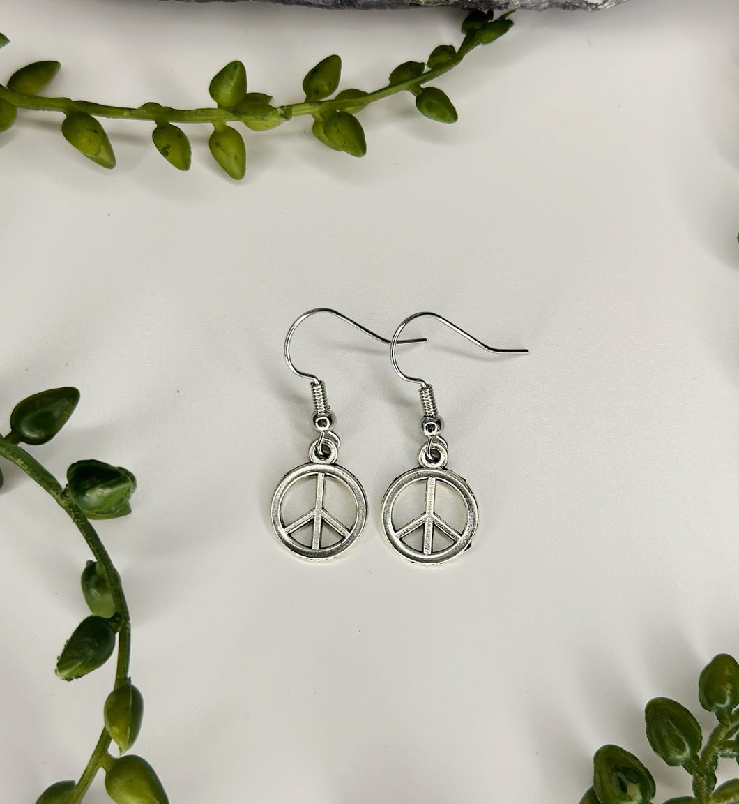 Mini Peace Sign Earrings