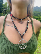 Load image into Gallery viewer, Lunar Moth Macrame Necklace
