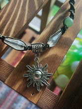 Load image into Gallery viewer, Sun Charm Macrame Necklace
