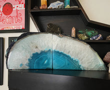 Load image into Gallery viewer, Large Blue Agate Book Ends
