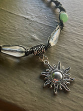 Load image into Gallery viewer, Sun Charm Macrame Necklace
