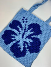 Load image into Gallery viewer, The Blues Hibiscus Crochet Bag
