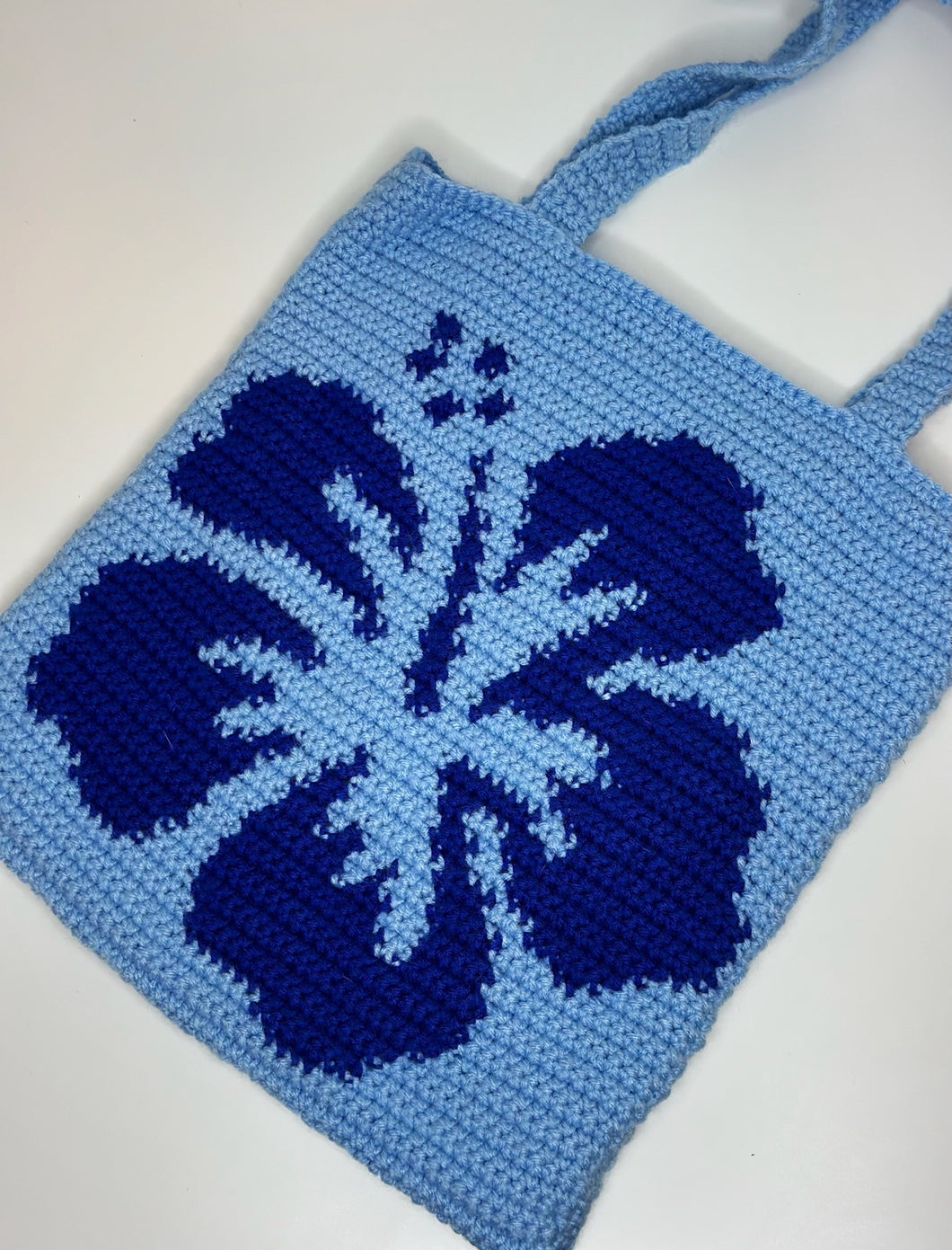 The Blues Hibiscus Crochet Bag