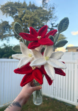 Load image into Gallery viewer, Poinsettia Mix - Crochet Bouquet
