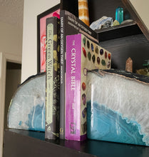 Load image into Gallery viewer, Large Blue Agate Book Ends
