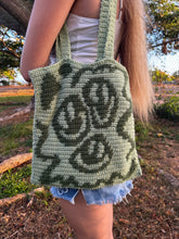 Load image into Gallery viewer, Trippy Smiley Crochet Bag
