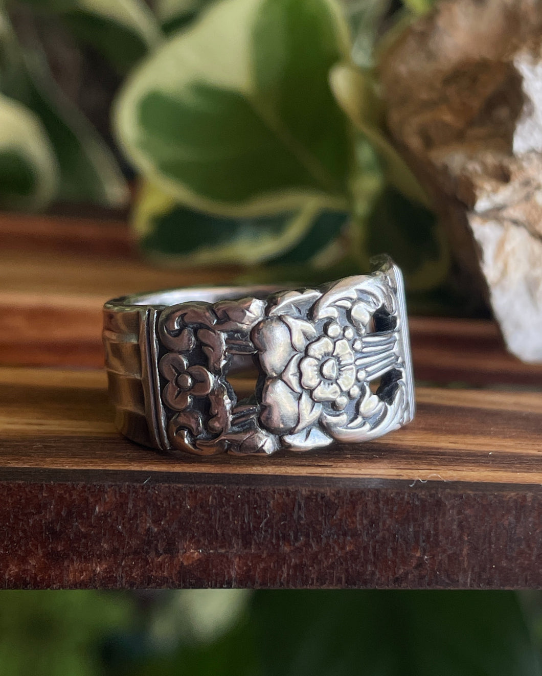 Flowers In The Window Silverware Ring