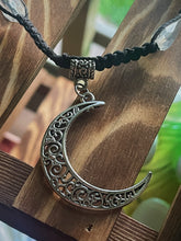 Load image into Gallery viewer, Celestial Moon Macrame Necklace
