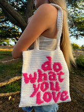 Load image into Gallery viewer, Pink Hibiscus Crochet Bag
