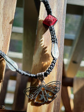 Load image into Gallery viewer, Lunar Moth Macrame Necklace
