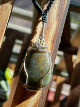 Load image into Gallery viewer, Moss Agate Macrame Necklace
