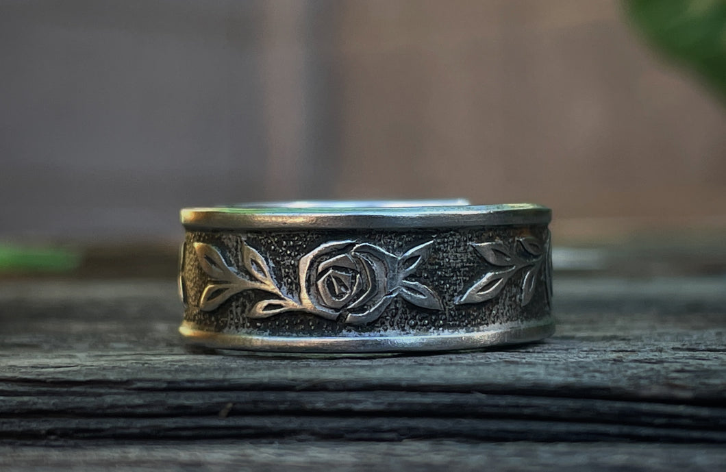 “Smell The Roses” Silverware Ring