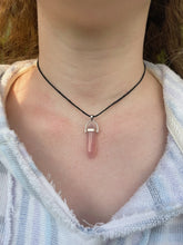 Load image into Gallery viewer, Rose Quartz Point Necklace
