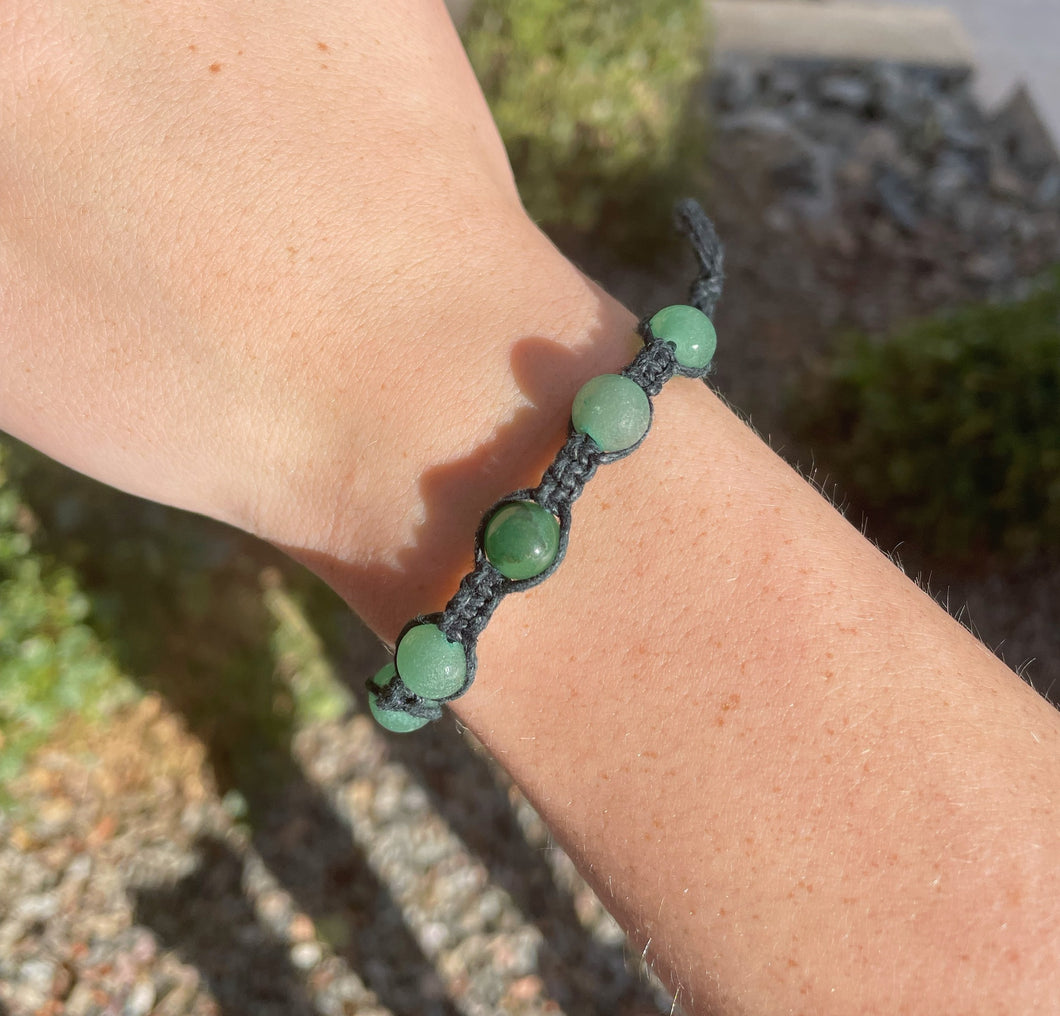 Green Aventurine Hemp Bracelet